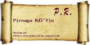 Pirnaga Ráfis névjegykártya